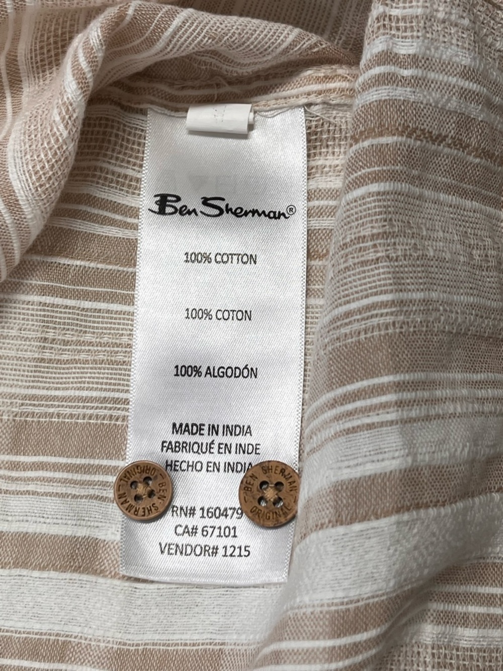 Ben Sherman Men’s S/S Casual Button Down Shirt. Size Medium - Picture 9 of 10